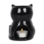 Shiny Black Cat Wax Melt Burner - Oh My Melt
