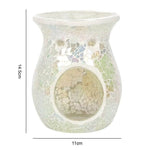 Oh My Melt Large White Crackle Wax Melt & Oil Burner