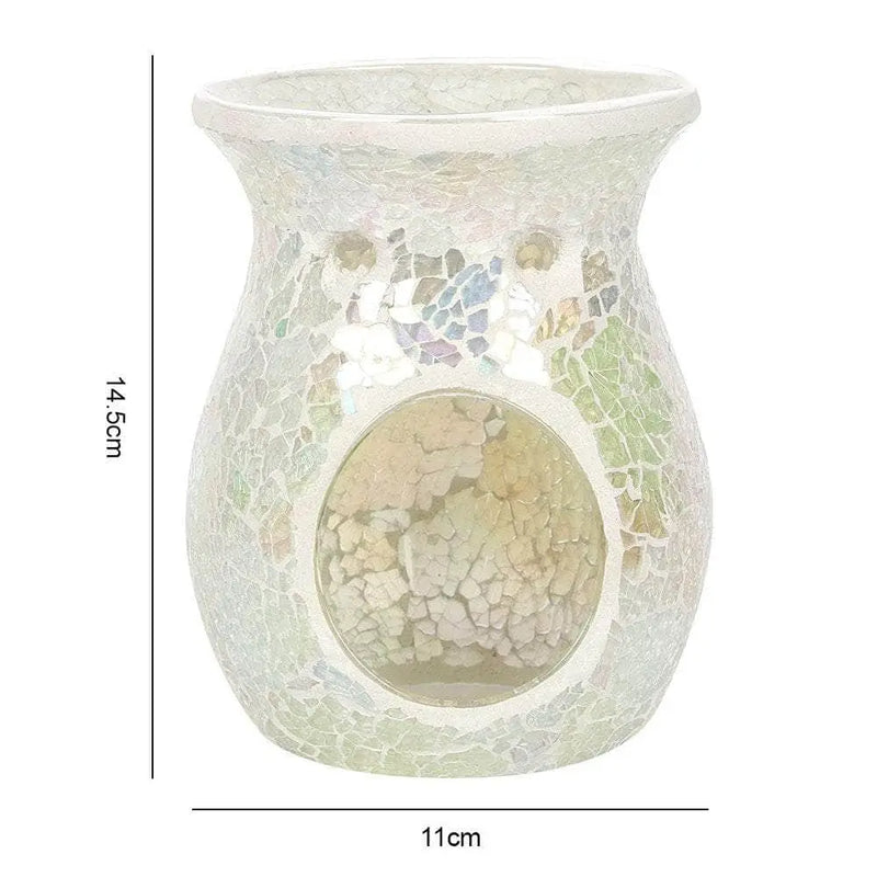 Oh My Melt Large White Crackle Wax Melt & Oil Burner