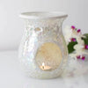 Oh My Melt Large White Crackle Wax Melt & Oil Burner