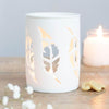 Oh My Melt White Feather Cut Out Wax Melt and Oil Burner