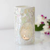 Oh My Melt White Pillar Iridescent Crackle Wax Melt & Oil Burner