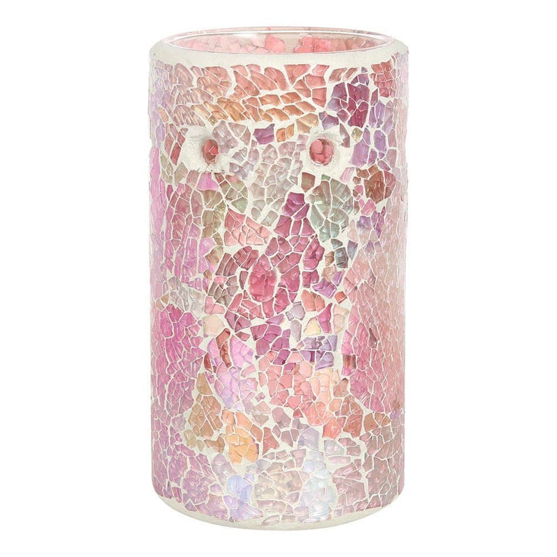 Oh My Melt Pillar Pink Iridescent Crackle Wax Melt & Oil Burner