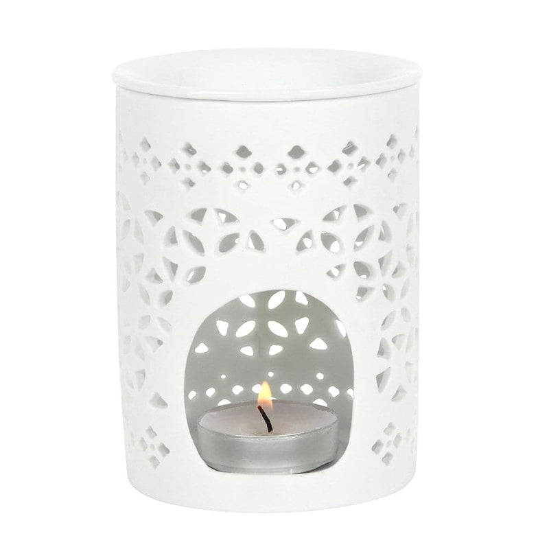 Oh My Melt White Matte Cut Out Wax Melt and Oil Burner